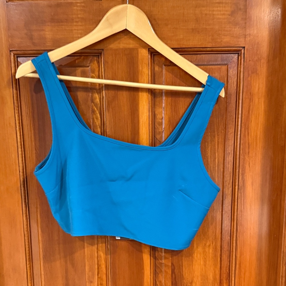Sincerely Jules Teal Wide-Leg Pants & Cropped Tank Set - Picture 4 of 8
